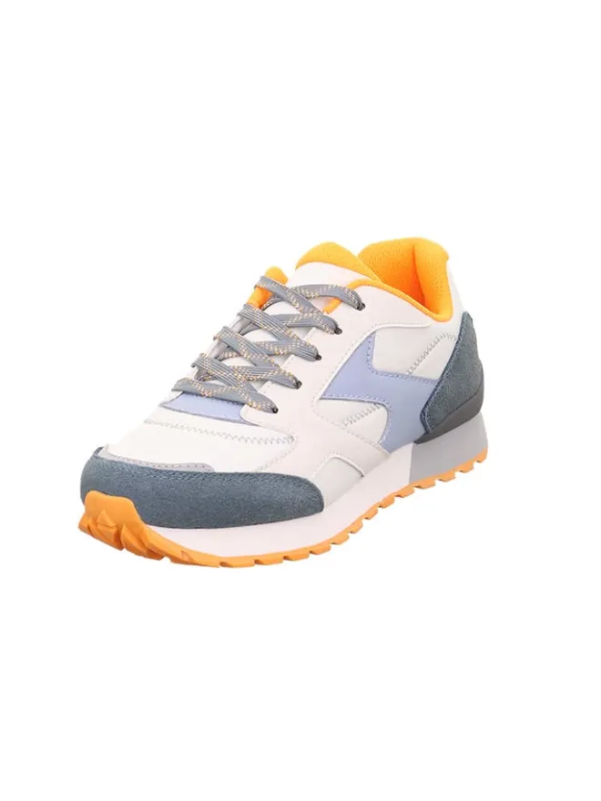 superfit Sneakers·Sneakers Low^Leder-Sneakers "Dash" in Weiß/ Orange/ Dunkelblau
