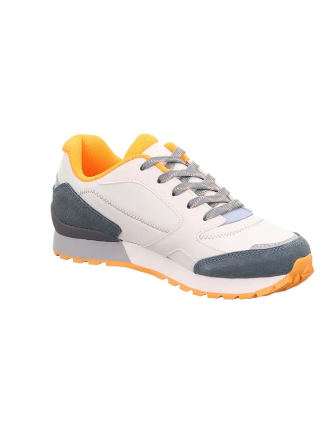 superfit Sneakers·Sneakers Low^Leder-Sneakers "Dash" in Weiß/ Orange/ Dunkelblau