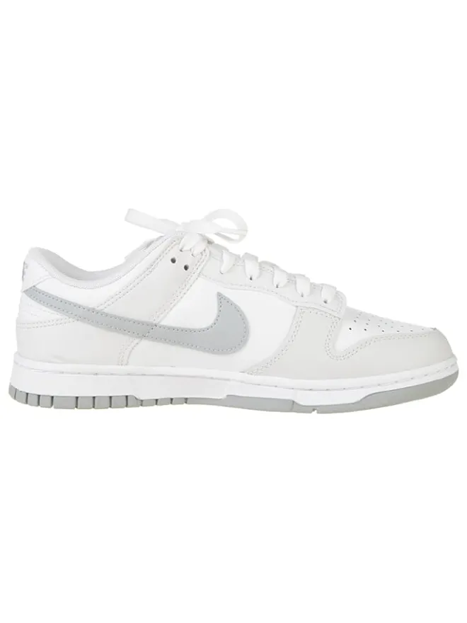 Nike Sneakers^Leder-Sneakers "Dunk Low Retro" in Grau/ Weiß