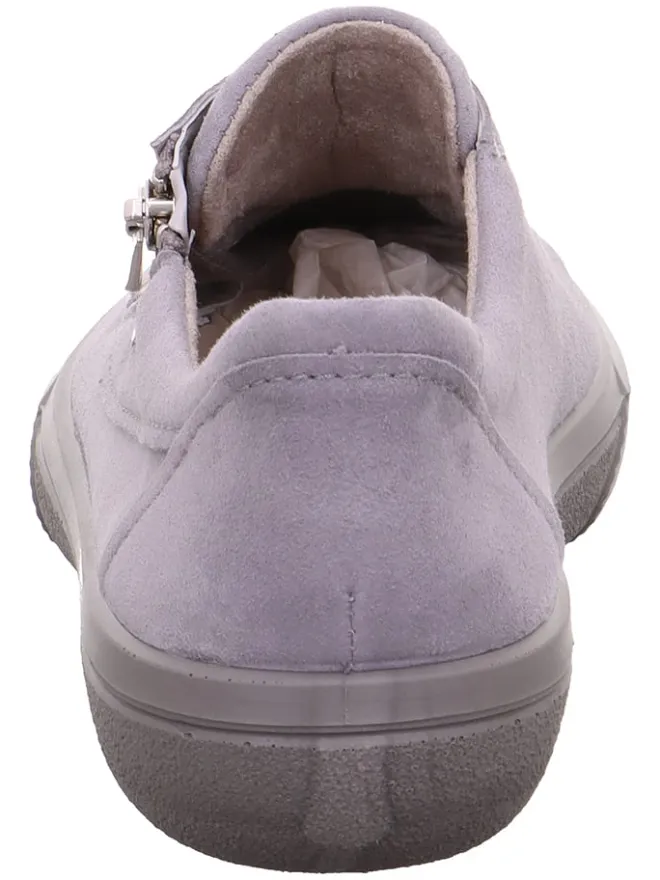 Legero Schnürschuhe^Leder-Sneakers "Fresh" in Grau