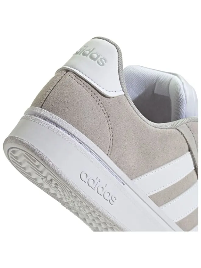 Leder-Sneakers "Grand Court Alpha" in Grau/ Weiß>adidas New