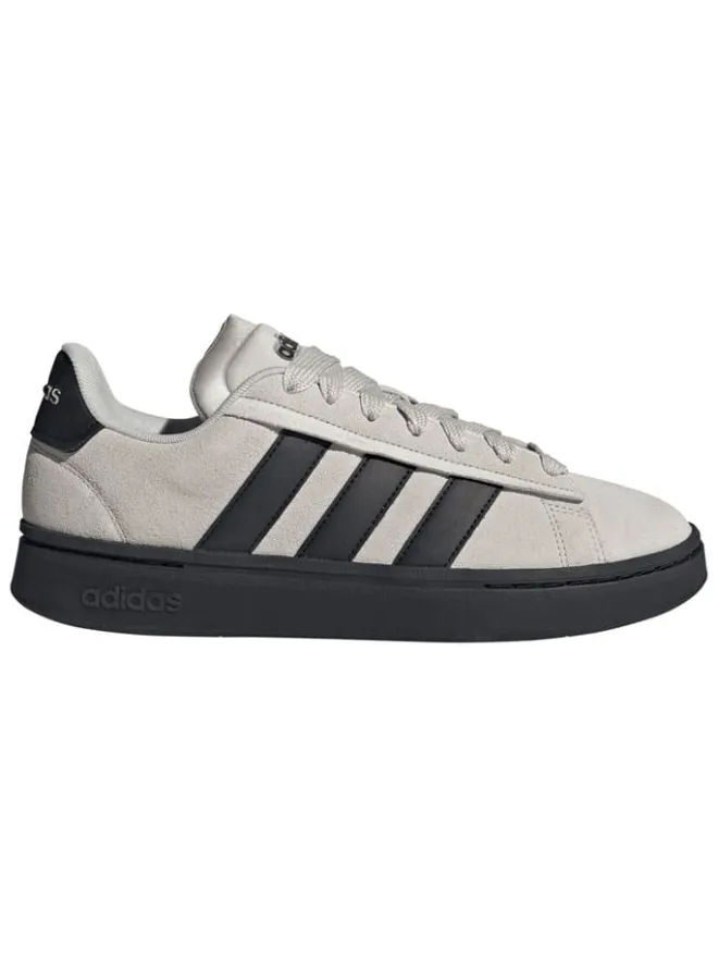 Leder-Sneakers "Grand Court Alpha" in Grau/ Schwarz>adidas Discount
