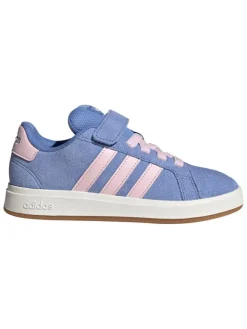 Leder-Sneakers "Grand Court 00s" in Hellblau/ Rosa>adidas