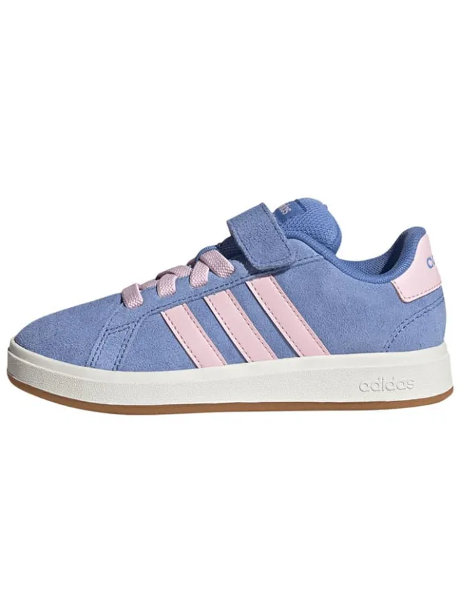Leder-Sneakers "Grand Court 00s" in Hellblau/ Rosa>adidas
