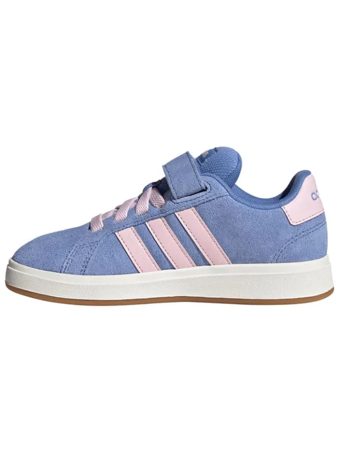 Leder-Sneakers "Grand Court 00s" in Hellblau/ Rosa>adidas