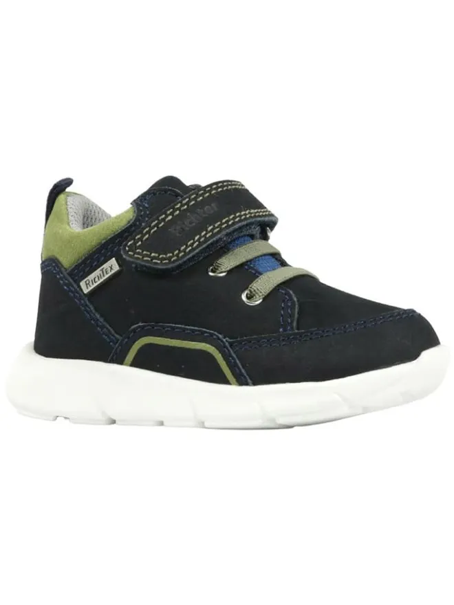 Leder-Sneakers "Hero" in Dunkelblau/ Grün>Richter Shoes Discount