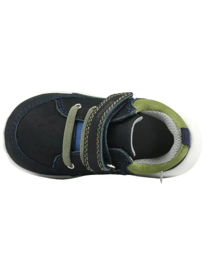 Leder-Sneakers "Hero" in Dunkelblau/ Grün>Richter Shoes Discount