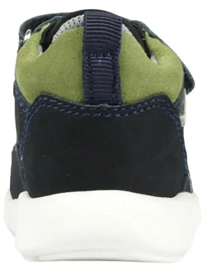Leder-Sneakers "Hero" in Dunkelblau/ Grün>Richter Shoes Discount