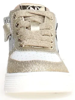 Leder-Sneakers "Hess" in Silber/ Gold>Naturino Discount