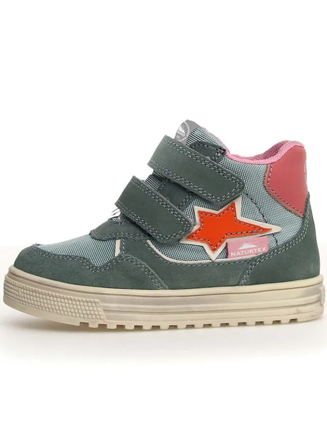 Leder-Sneakers "Hess 3" in Türkis/ Pink>Naturino Hot