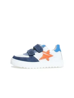 Naturino Sneakers·Sneakers Low^Leder-Sneakers "Hess 2" in Weiß/ Dunkelblau/ Orange