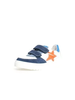 Naturino Sneakers·Sneakers Low^Leder-Sneakers "Hess 2" in Weiß/ Dunkelblau/ Orange