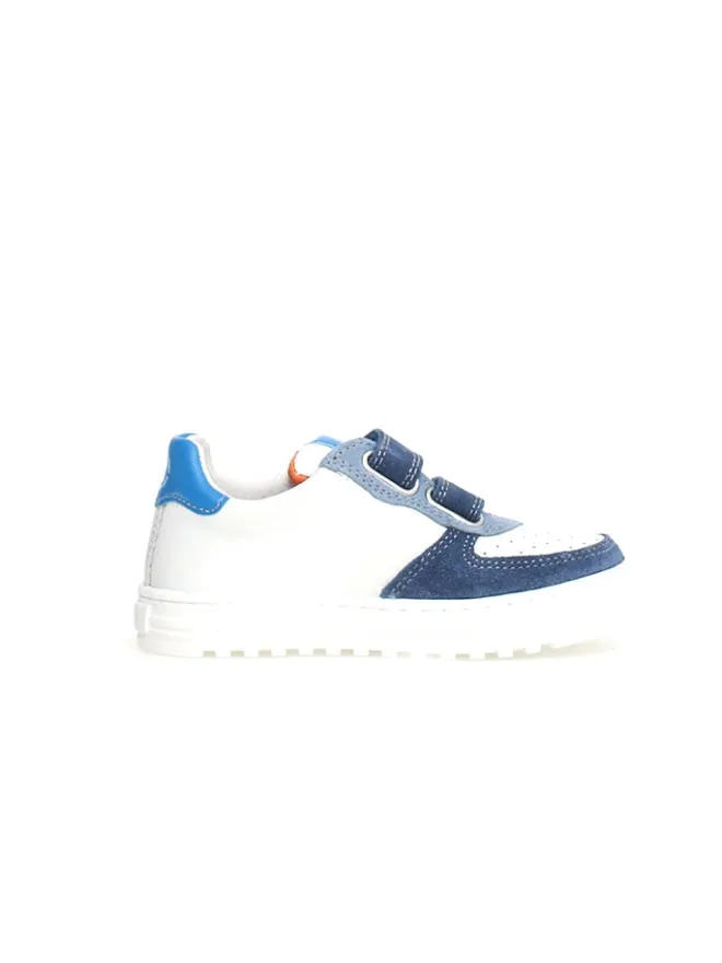Naturino Sneakers·Sneakers Low^Leder-Sneakers "Hess 2" in Weiß/ Dunkelblau/ Orange