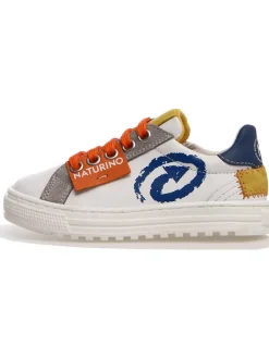 Leder-Sneakers "Hess" in Weiß/ Bunt>Naturino Hot