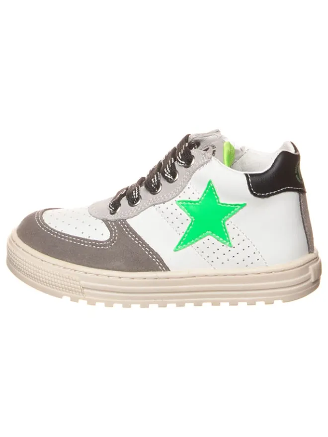 Naturino Sneakers·Sneakers High^Leder-Sneakers "Hess" in Weiß/ Grau