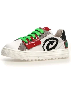 Naturino Sneakers·Sneakers Low^Leder-Sneakers "Hess" in Weiß/ Bunt