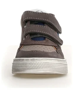 Leder-Sneakers in Anthrazit/ Orange><noscript><img width=