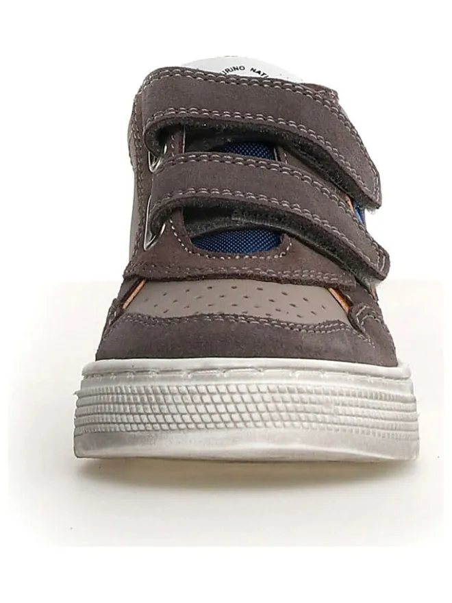 Leder-Sneakers in Anthrazit/ Orange>Naturino Sale