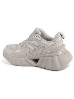 Leder-Sneakers in Beige><noscript><img width=