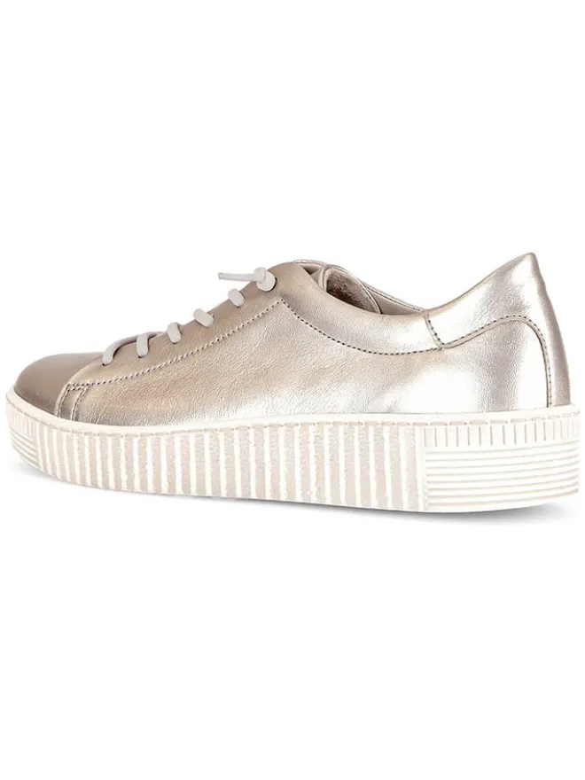 Leder-Sneakers in Beige>Gabor New