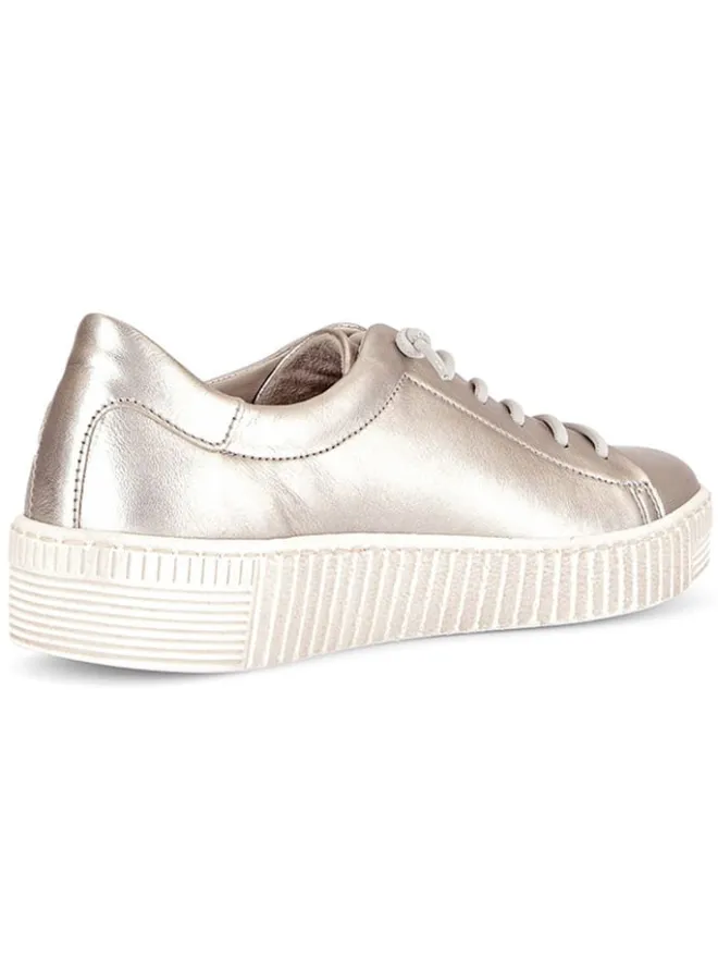Leder-Sneakers in Beige>Gabor New