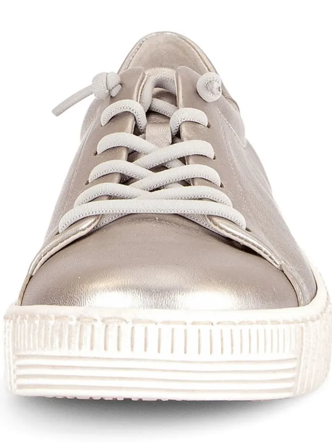 Leder-Sneakers in Beige>Gabor New
