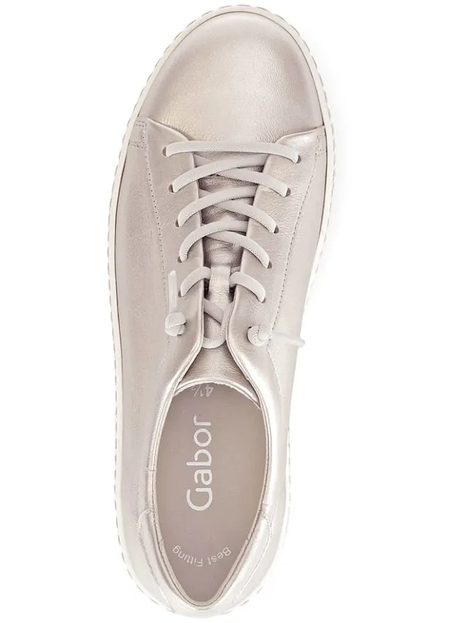 Leder-Sneakers in Beige>Gabor New