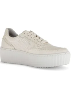 Leder-Sneakers in Beige>Gabor Outlet