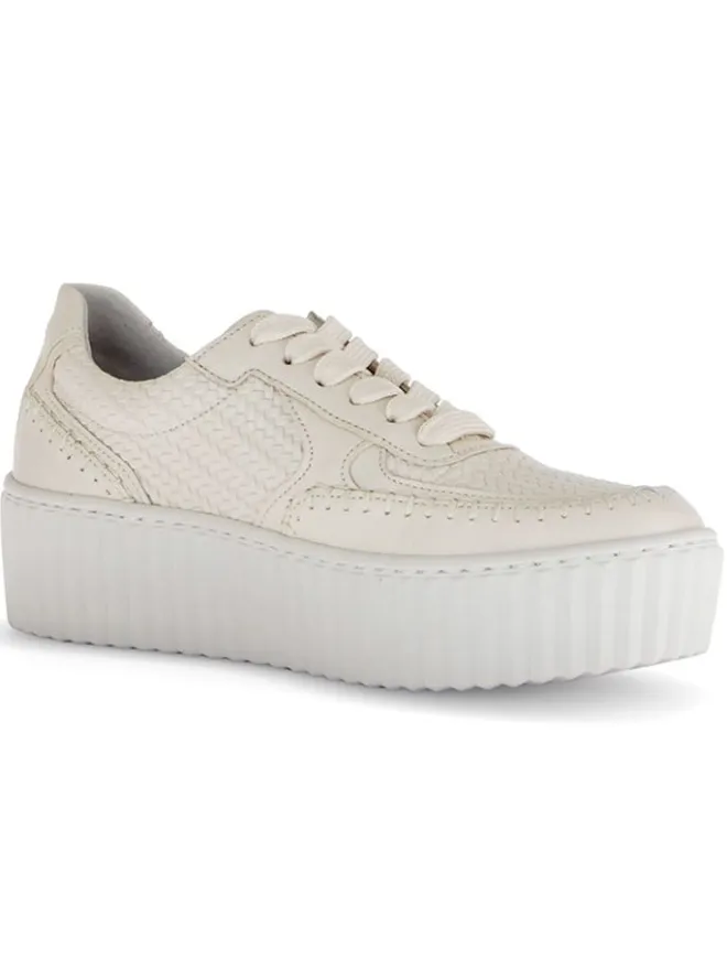 Leder-Sneakers in Beige>Gabor Outlet