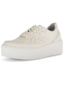 Leder-Sneakers in Beige><noscript><img width=