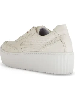 Leder-Sneakers in Beige><noscript><img width=