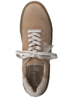 Paul Green Schnürschuhe^Leder-Sneakers in Beige
