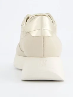 Leder-Sneakers in Beige><noscript><img width=