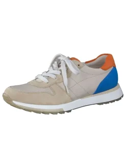 Paul Green Sneakers^Leder-Sneakers in Beige/ Blau