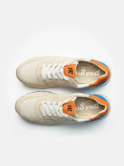 Paul Green Sneakers^Leder-Sneakers in Beige/ Blau
