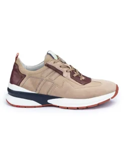 Leder-Sneakers in Beige/ Bordeaux>LLOYD