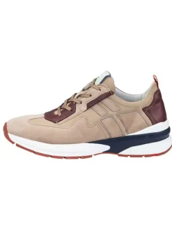Leder-Sneakers in Beige/ Bordeaux><noscript><img width=