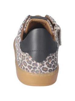 Leder-Sneakers in Beige/ Braun><noscript><img width=
