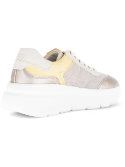 Leder-Sneakers in Beige/ Gelb><noscript><img width=