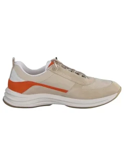Leder-Sneakers in Beige/ Orange><noscript><img width=