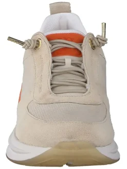 Leder-Sneakers in Beige/ Orange><noscript><img width=