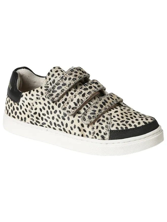 Leder-Sneakers in Beige/ Schwarz>vertbaudet Online