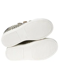 Leder-Sneakers in Beige/ Schwarz><noscript><img width=