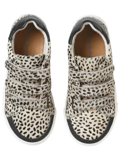 Leder-Sneakers in Beige/ Schwarz><noscript><img width=
