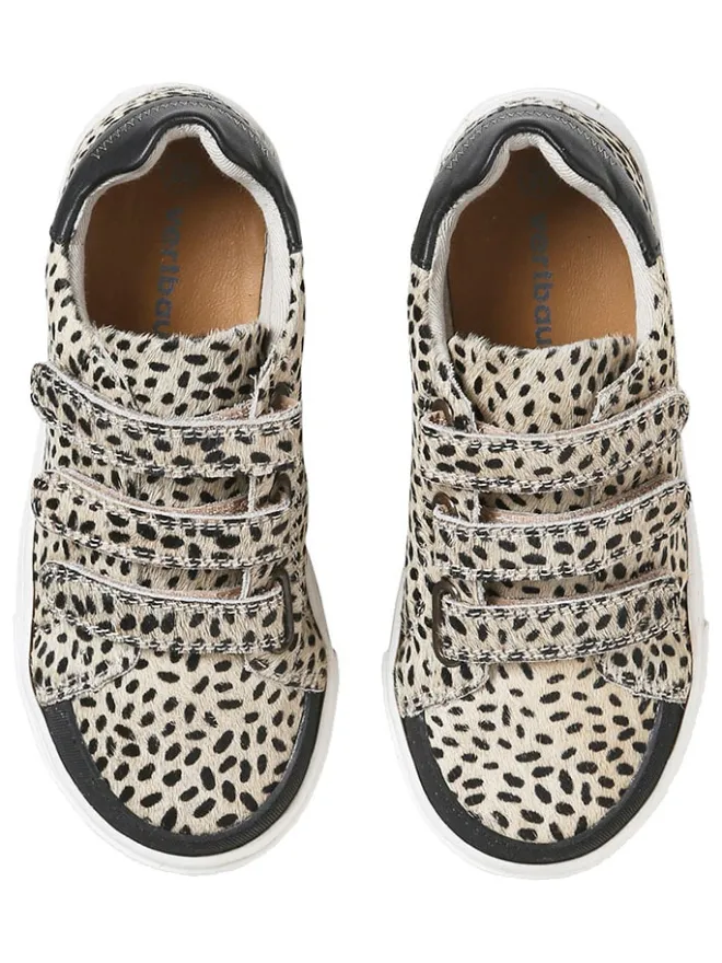 Leder-Sneakers in Beige/ Schwarz>vertbaudet Online