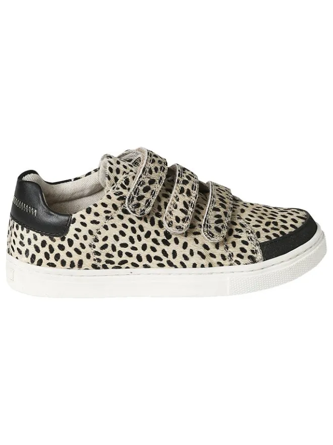 Leder-Sneakers in Beige/ Schwarz>vertbaudet Online