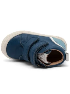 bisgaard Sneakers·Sneakers High^Leder-Sneakers in Blau/ Hellblau/ Weiß