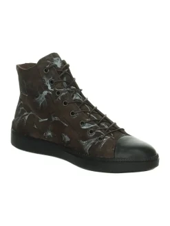 Leder-Sneakers in Braun><noscript><img width=