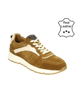 Leder-Sneakers in Cognac>Bullboxer
