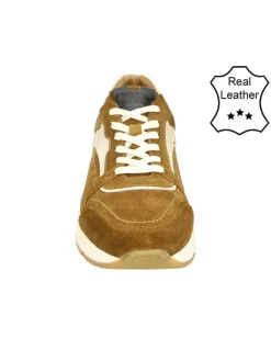 Leder-Sneakers in Cognac><noscript><img width=